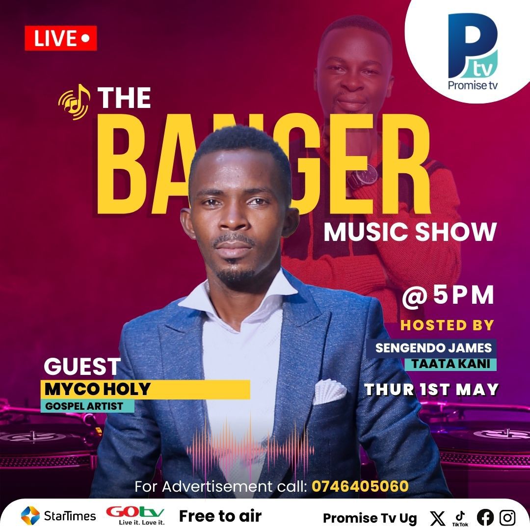 promisetvUG's tweet image. Don&apos;t miss @MycoHoly on the #Banger show TODAY!
#MycoHoly #MusicShow #PromiseTvUg