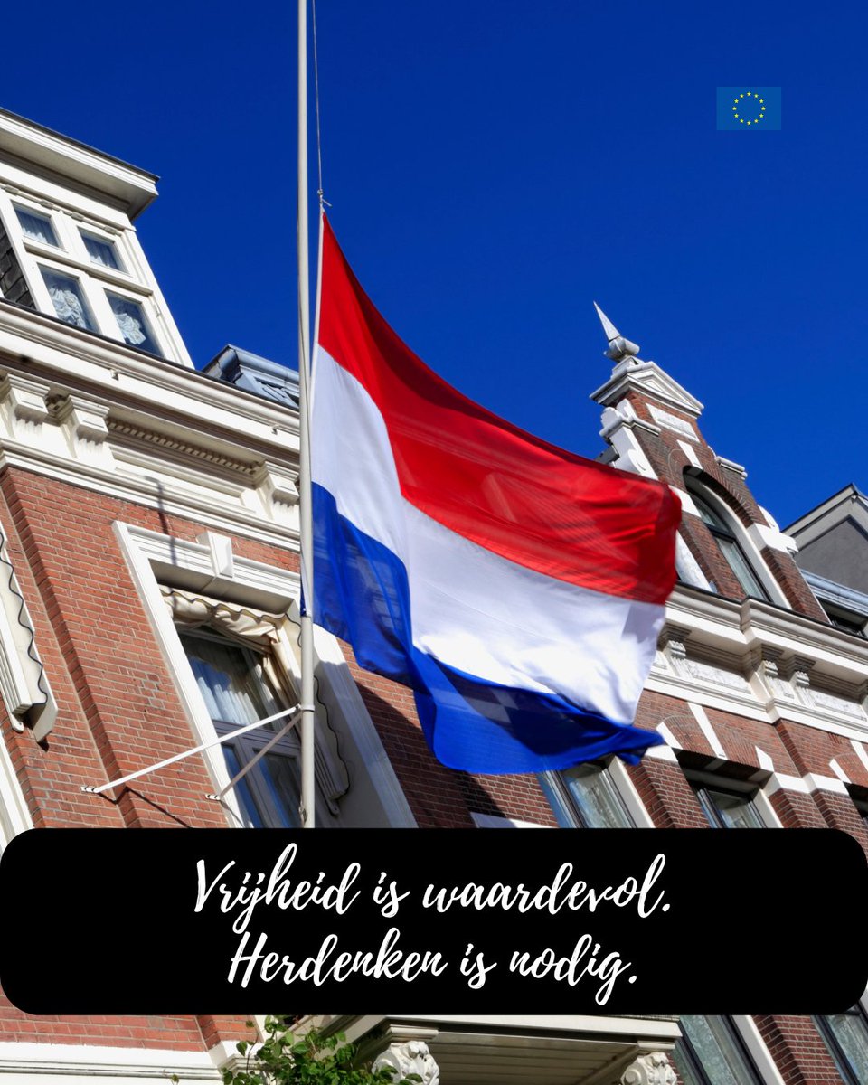 Vandaag staan we stil bij de slachtoffers van oorlog en geweld. Hun moed en opoffering herinneren ons eraan dat vrijheid een kostbaar goed is. 🕊️
De EU blijft zich inzetten voor vrede en vrijheid – voor iedereen. #Dodenherdenking #vrijheid
