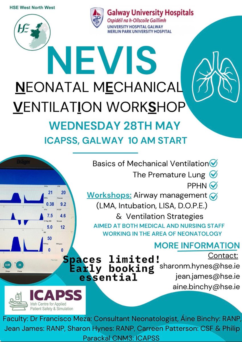 Neonatal UHG (@neonatal_uhg) on Twitter photo Super excited for our free Neonatal Ventilation Workshop <a href="/neonatal_uhg/">Neonatal UHG</a> ⭐️ Leading the way in neonatal care from the West of Ireland ☘️Both medical and nursing staff welcome. Book your spot as only a few spaces left <a href="/SharonHynesIrl/">Sharon Hynes</a> <a href="/JeanJamesParis/">Jean James</a> <a href="/CNMEGalway/">CNME Galway</a> <a href="/ainebinchy/">Áine Binchy</a> Super excited for our free Neonatal Ventilation Workshop <a href="/neonatal_uhg/">Neonatal UHG</a> ⭐️ Leading the way in neonatal care from the West of Ireland ☘️Both medical and nursing staff welcome. Book your spot as only a few spaces left <a href="/SharonHynesIrl/">Sharon Hynes</a> <a href="/JeanJamesParis/">Jean James</a> <a href="/CNMEGalway/">CNME Galway</a> <a href="/ainebinchy/">Áine Binchy</a>