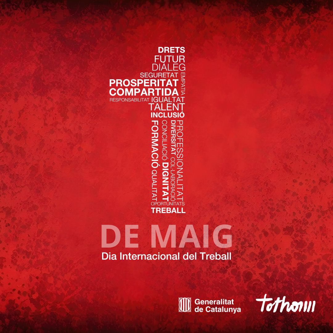 🙌🏼 El Primer de Maig és un dia de reivindicació dels drets conquerits i de plantar cara a qui vol retrocedir. 

🏛️Des del @Govern treballem de la mà d’agents socials i econòmics per a garantir un treball digne, més drets i una economia que posa les persones al centre. Aquest és