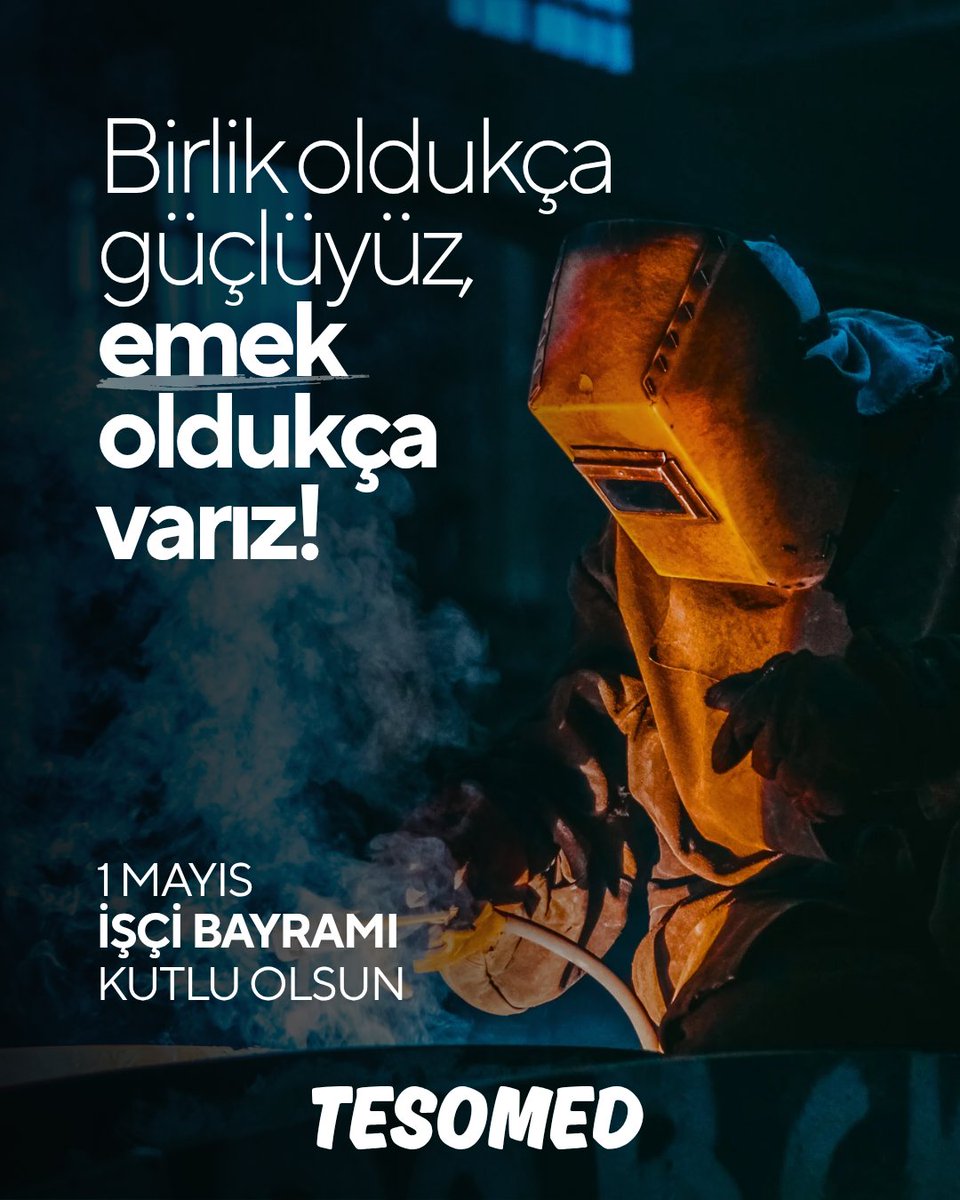 TESOMED's tweet photo. Emeğiyle hayatı güzelleştiren tüm insanların günüdür bugün. Onurlu bir yaşamın temeli, adil bir düzenin kurucusu olan işçileri selamlıyoruz. Her çaba bir değerdir, her emek saygıyı hak eder. 1 Mayıs kutlu olsun.
TESOMED
#HalkınKanalıSeçim
#1Mayıs https://t.co/GfE67wcMMM
