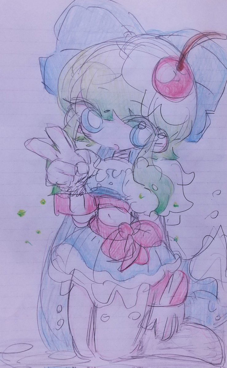 hapi8727's tweet image. メロンクリームソーダメロディー！🍈🍒
#BrawlStarsArt #ブロスタ鋭角部