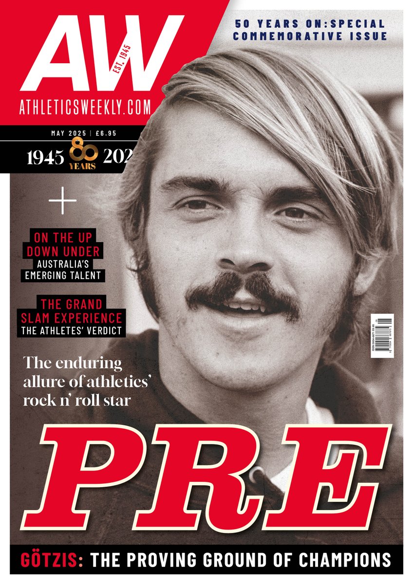 Introducing our May front cover 🥁

Our May issue celebrates the life and times of athletics' rock 'n' roll star Steve Prefontaine, 50 years on from his untimely death 🇺🇸

We speak to those who knew “Pre” best to paint a portrait of the man and also gain an understanding of why