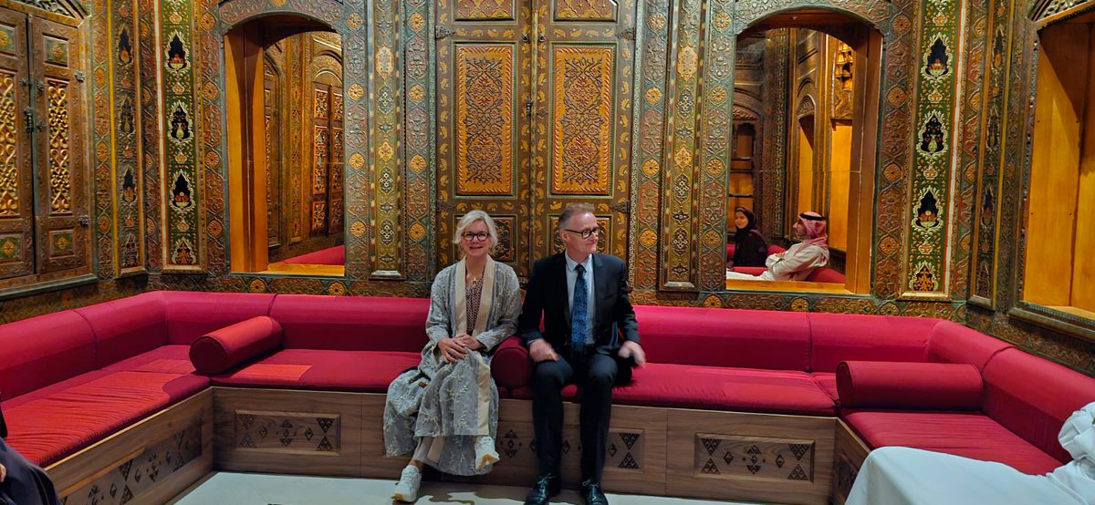 A delightful day at <a href="/Ithra/">إثراء</a>  ! 🇩🇪Ambassador Michael Kindsgrab received a warm welcome from Director <a href="/abdullahR/">عبدالله الراشد Abdullah Alrashid</a>  . 

The Ambassador &amp; delegation were captivated by the museum's stunning architecture, enlightening exhibitions, and fascinating Aramco archives. Truly inspiring!💫