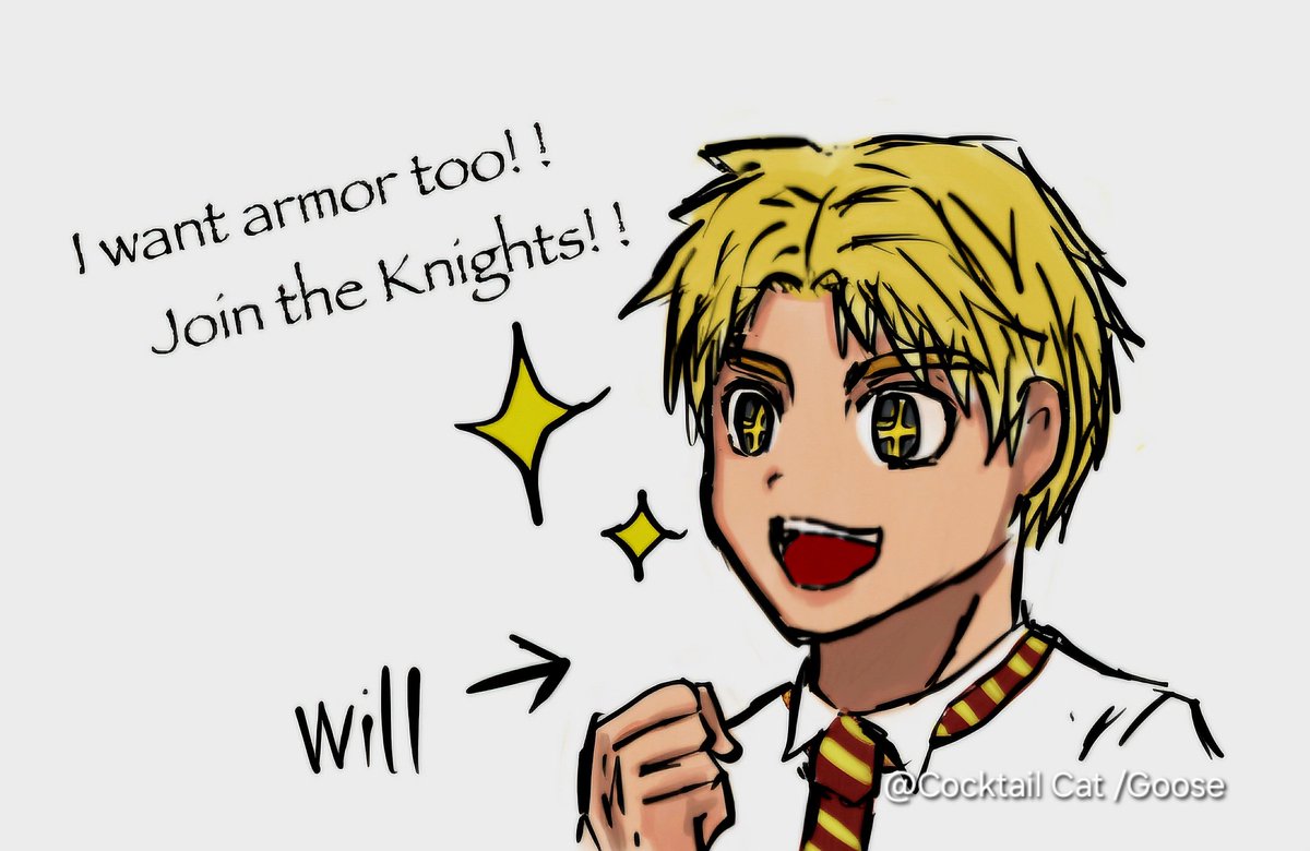 AlexiaCATking's tweet photo. Hogwarts may be welcoming its first Knights. 

But it's likely that Gryffindor will lose a lot of points this year.

William Miur
@Miur_Lore 

#HogwartsLegacy #HogwartsLegacymc https://t.co/VJa5Bjz3X8