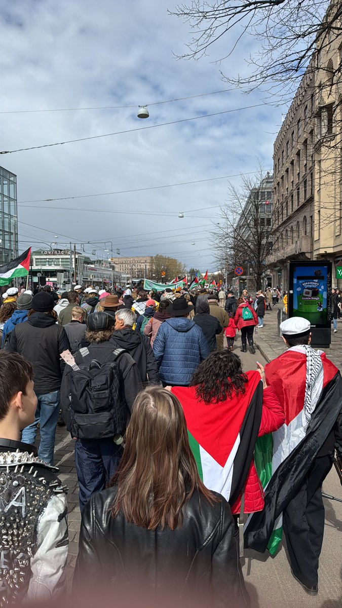 The support for #Palestine have a strong presence on the 1st of May March.