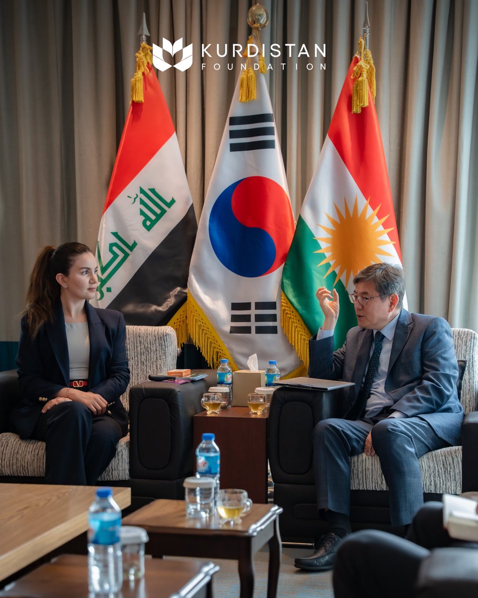 KrdFoundation's tweet photo. A delegation from the Kurdistan Foundation visited the Consulate General of the Republic of #Korea in #Erbil to explore avenues for joint initiatives and strategic cooperation.
The delegation met with Consul General Seungcheol Lim and his team to discuss collaborative projects. https://t.co/UDXMXNrSO6