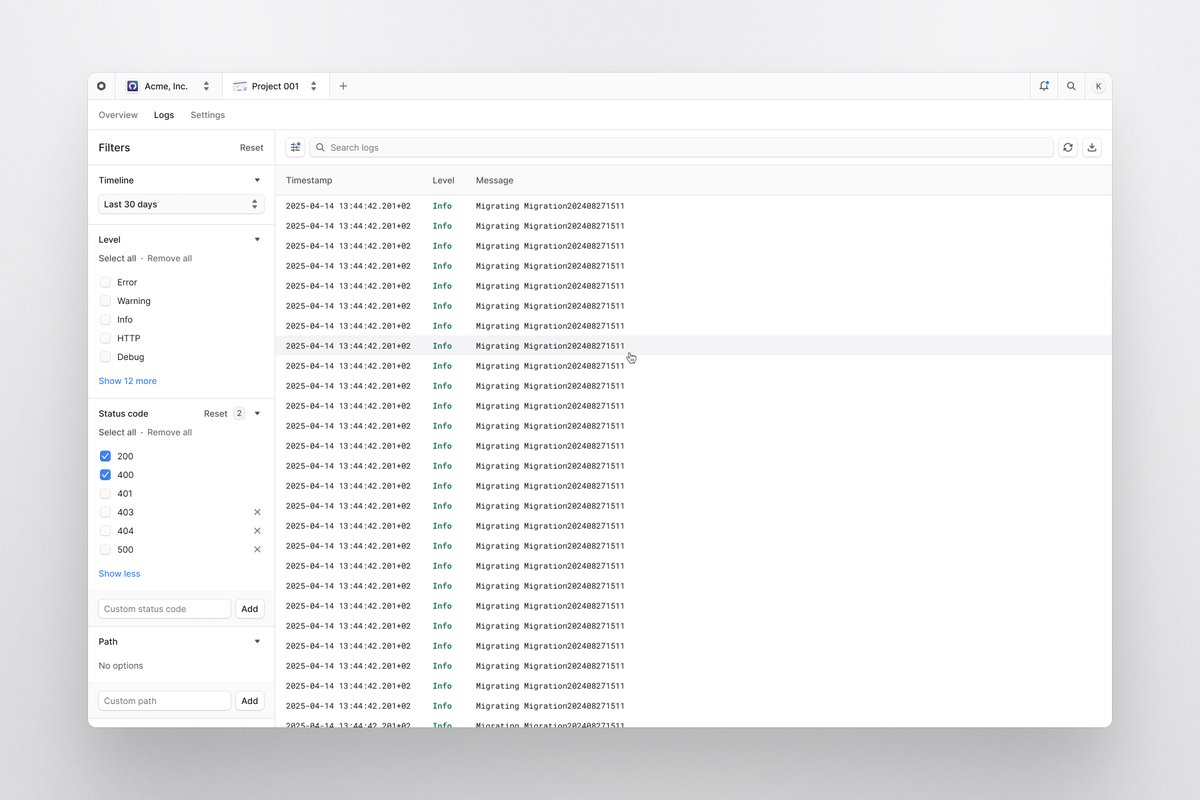 ludvigrask_'s tweet image. Runtime logs for your @medusajs Cloud projects 📋