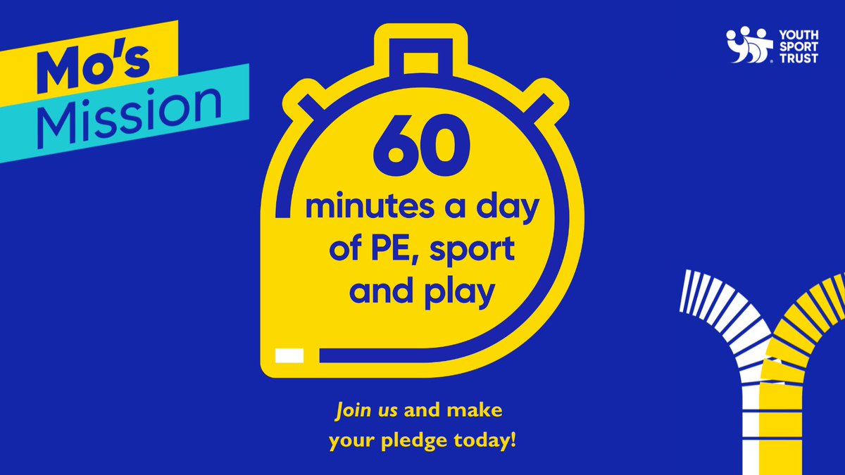It's time to join Mo’s Mission, let’s get moving together! 🙌

This year, we’re celebrating 30 years of the Youth Sport Trust improving young people’s lives through PE, sport and play. To mark this milestone, our National School Sport Champion, four-time Olympic Champion Sir Mo