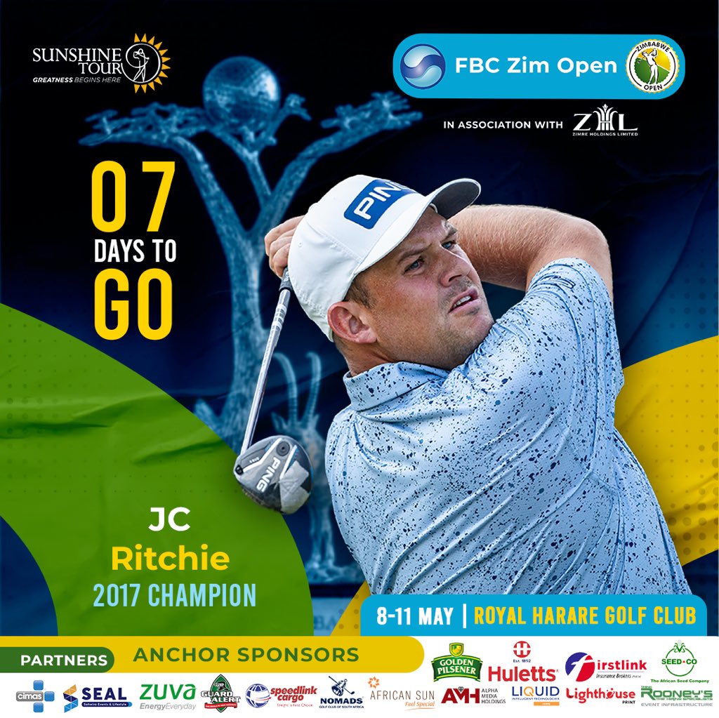 7 DAYS TO GO!

The fairways are calling! Zimbabwe’s biggest golf event returns with world-class talent and unforgettable energy.

FLASHBACK:
2015 - Zim Open Winner: JC Ritchie 
Score: - 16, Won By Stk: P/O
Runner-Up: Trevor Fisher Jnr

#zimopen25 #SwingforWellness