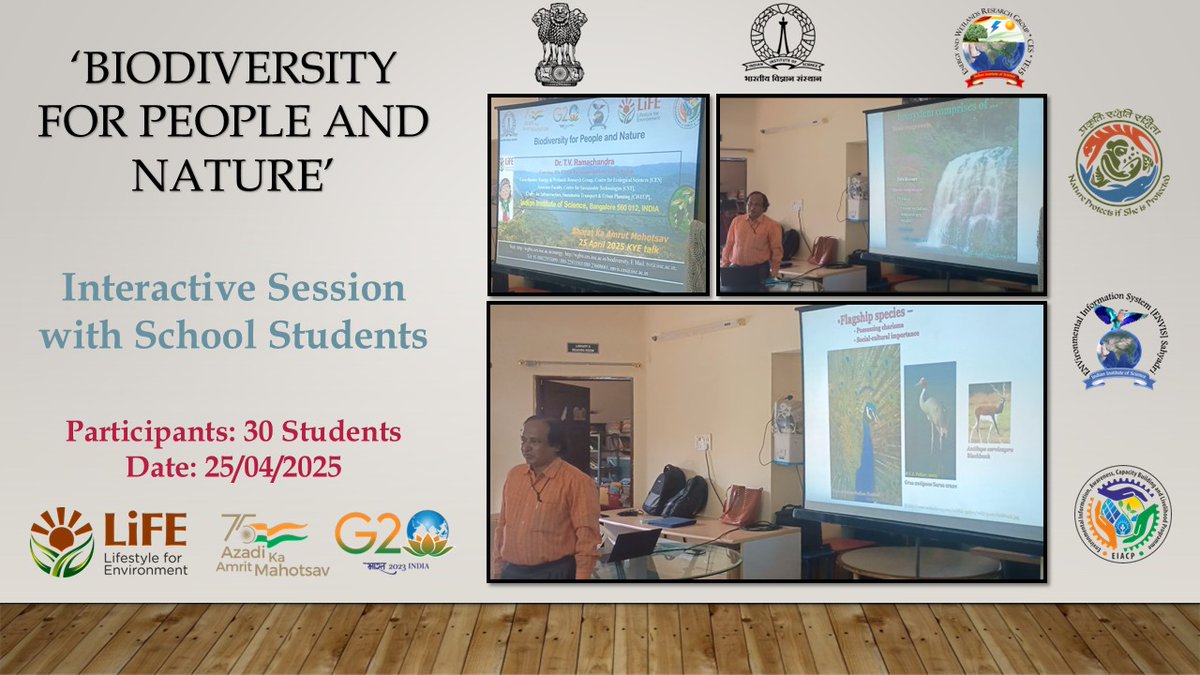 Biodiversity for People and Nature | IISc EIACP - Dr TVR
youtu.be/1587PGBZQyw?si…

<a href="/UNBiodiversity/">UN Biodiversity</a> 
<a href="/nature_org/">The Nature Conservancy</a> 
<a href="/moefcc/">MoEF&CC</a> 
<a href="/UNSDG18/">SDG 18</a> 
<a href="/UNFCCC/">UN Climate Change</a> 
<a href="/UN/">United Nations</a> 
<a href="/people/">People</a>