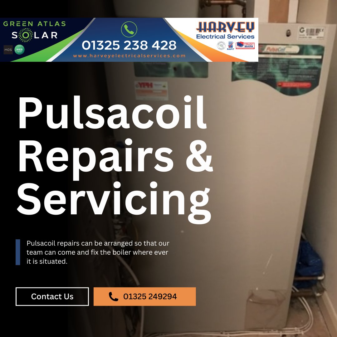Pulsacoil repairs and servicing with Harvey Electrical Services 🔥

Harvey Electrical Services offer a Pulsacoil repair service package, making sure you are covered if anything goes wrong with your thermal water heater ✔️

Call us on 01325 249294 or visit harveyelectricalservices.com