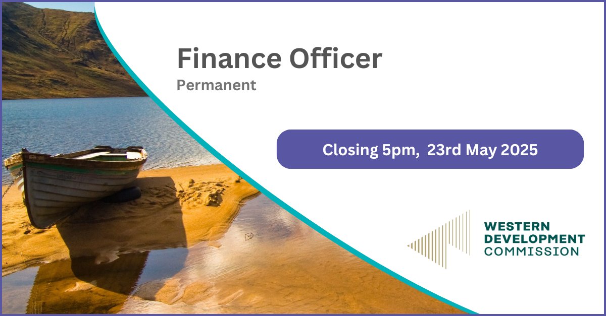 WesternDevelopment.ie (@westerndevco) on Twitter photo ๐จ ๐ช๐ฒโ๐ฟ๐ฒ ๐๐ถ๐ฟ๐ถ๐ป๐ด! ๐จ
Ready to bring your finance skills to a role that supports regional growth and sustainable development?
The Western Development Commission (WDC) is looking for a ๐๐ถ๐ป๐ฎ๐ป๐ฐ๐ฒ ๐ข๐ณ๐ณ๐ถ๐ฐ๐ฒ๐ฟ (Executive Officer level) to join our team.
Based in the ๐จ ๐ช๐ฒโ๐ฟ๐ฒ ๐๐ถ๐ฟ๐ถ๐ป๐ด! ๐จ
Ready to bring your finance skills to a role that supports regional growth and sustainable development?
The Western Development Commission (WDC) is looking for a ๐๐ถ๐ป๐ฎ๐ป๐ฐ๐ฒ ๐ข๐ณ๐ณ๐ถ๐ฐ๐ฒ๐ฟ (Executive Officer level) to join our team.
Based in the