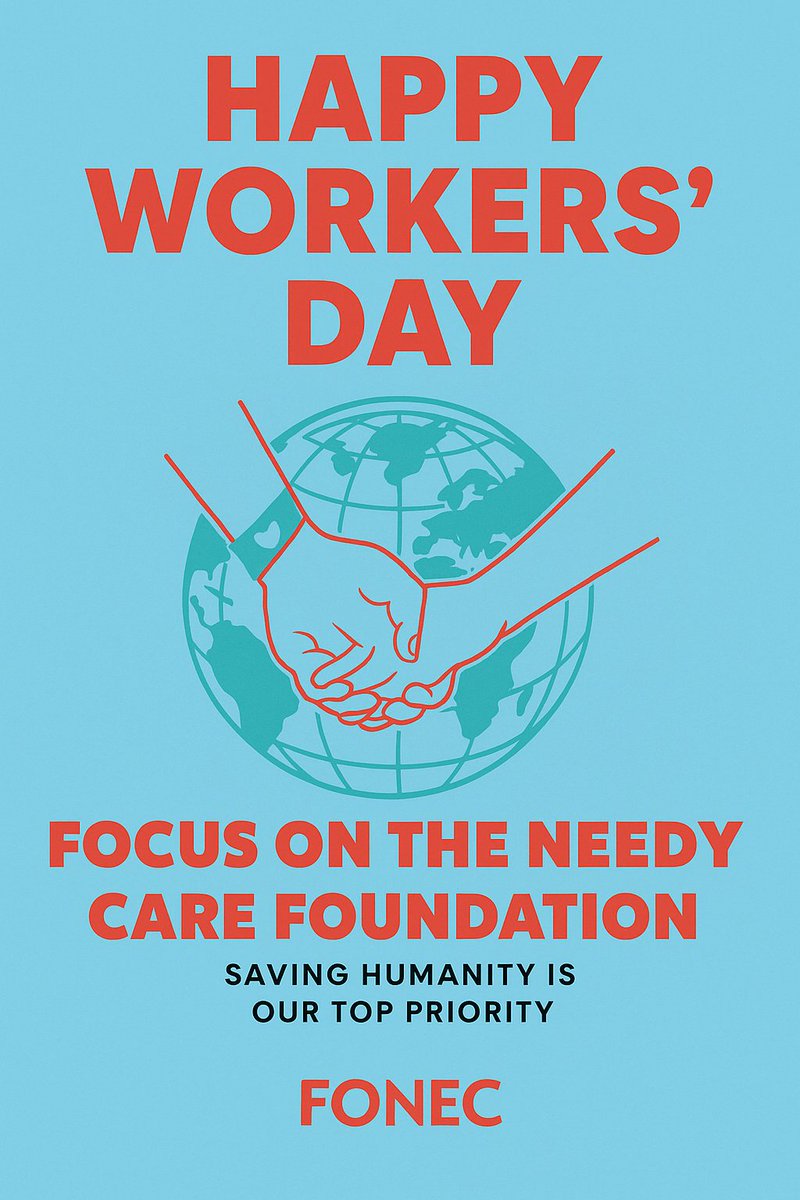 FONECNGN's tweet image. Happy #WorkersDay to all the hardworking heroes building our communities every day!
Your dedication inspires change and progress.
At FONEC, we celebrate YOU.
#FONEC #SavingHumanity #MayDay2025 #LaborDay #WorkersDay2025