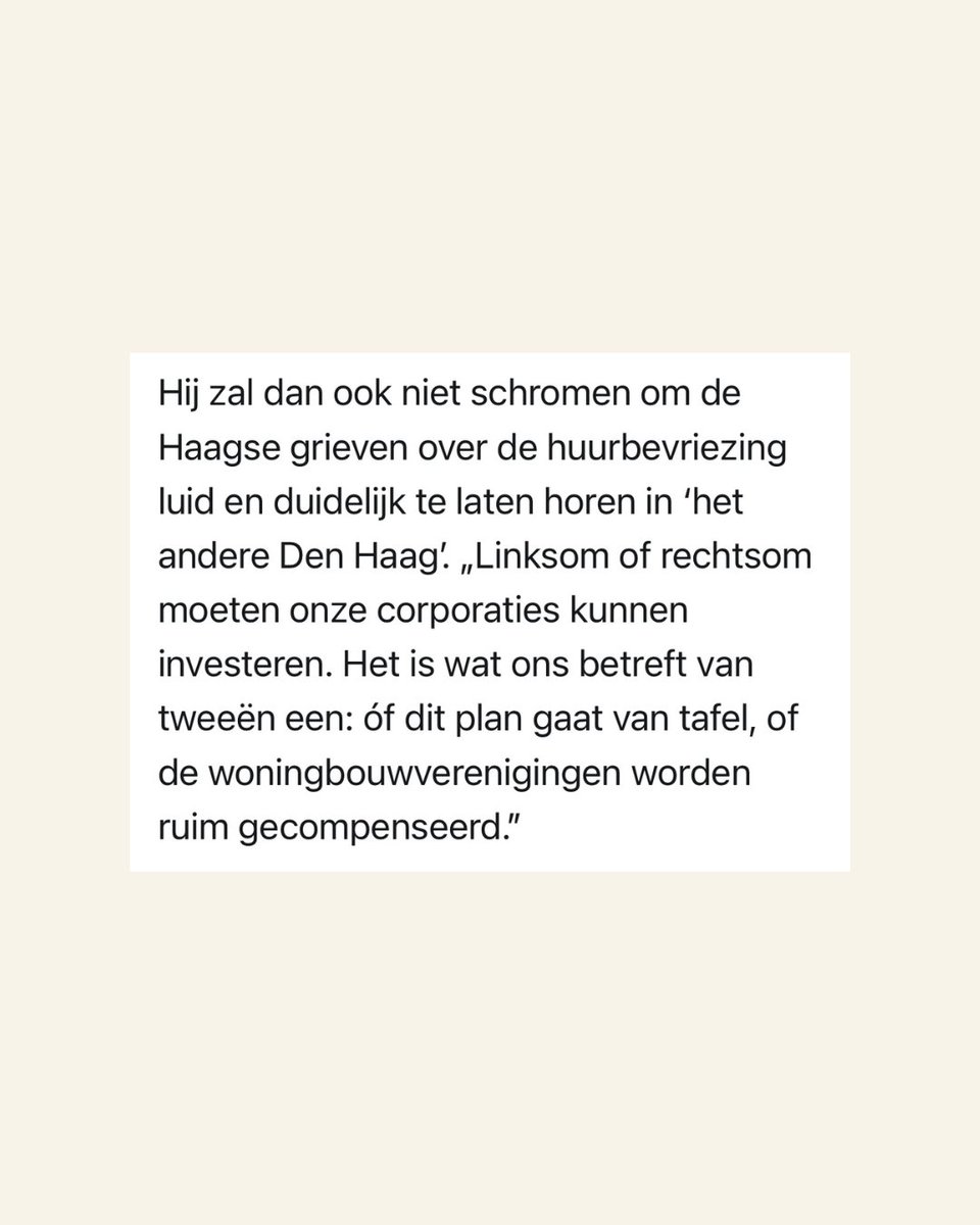 De komende jaren halen we onze bouwambitie ✅ 

Toch spreekt wethouder <a href="/RvanAsten/">Robert van Asten</a> ook zijn zorgen uit in het AD over de plannen van het kabinet. 

Van Asten: “Óf dit plan gaat van tafel, óf de woningbouwverenigingen worden ruim gecompenseerd.”