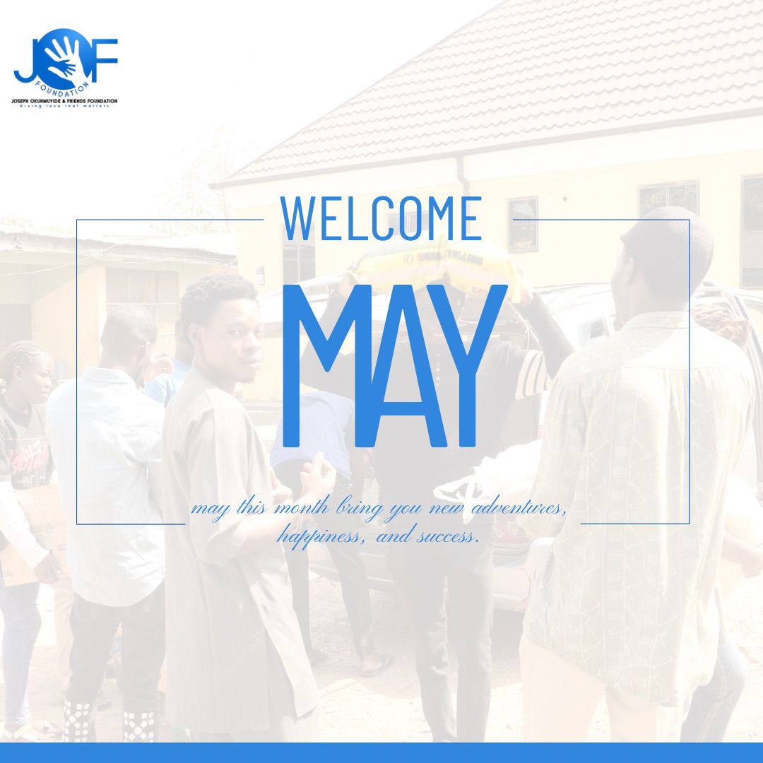 JofFoundation's tweet photo. ✨Welcoming May with fresh goals and renewed focus. Here's to progress and possibilities.

#jof_foundation #givingthelovethatmatters #NewMonth https://t.co/wNnoFHdjSa