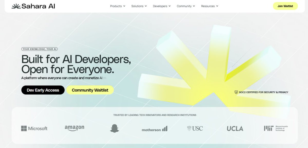 GIVEAWAY  WHITELIST DỰ ÁN SAHARA AI 

Sahara AI là một nền tảng blockchain phi tập trung (Layer 1) tập trung vào trí tuệ nhân tạo (AI), với mục tiêu tạo ra một hệ sinh thái AI công bằng, minh bạch và dễ tiếp cận. Sahara đã gọi vốn thành công 43 triệu USD từ