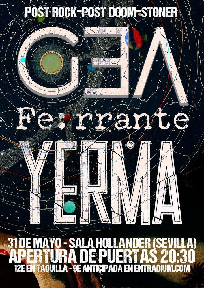 Rompemos nuestro silencio para anunciar nuestro próximo bolo en la Sala Hollander
El  31 de Mayo volvemos a salir de tierras malagueñas para juntarnos con los compañeros de Fe:rrante y GEA  para llenar Sevilla de buen post. 

Entradas: entradium.com/events/g-e-a-f…
Os esperamos!