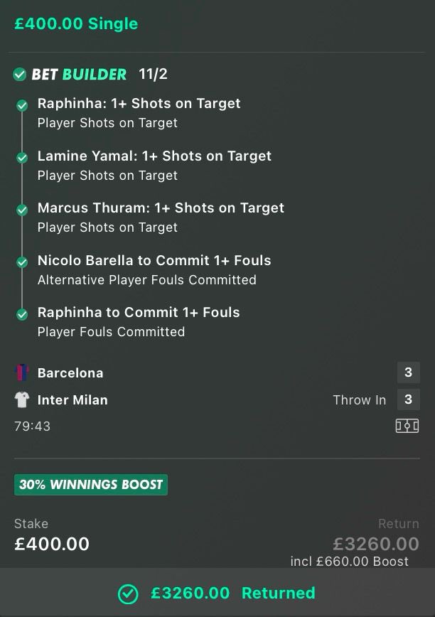 £400 into £3260.00 Bet builder 💷 

£350 into £1485.00 Treble 💷 

£250 into £1,275.00 Double 💷

Yesterday we cleaned up, bash the bookies with us here 👊🏼👇🏾

t.me/+5T2WDp9kuVc5Z…