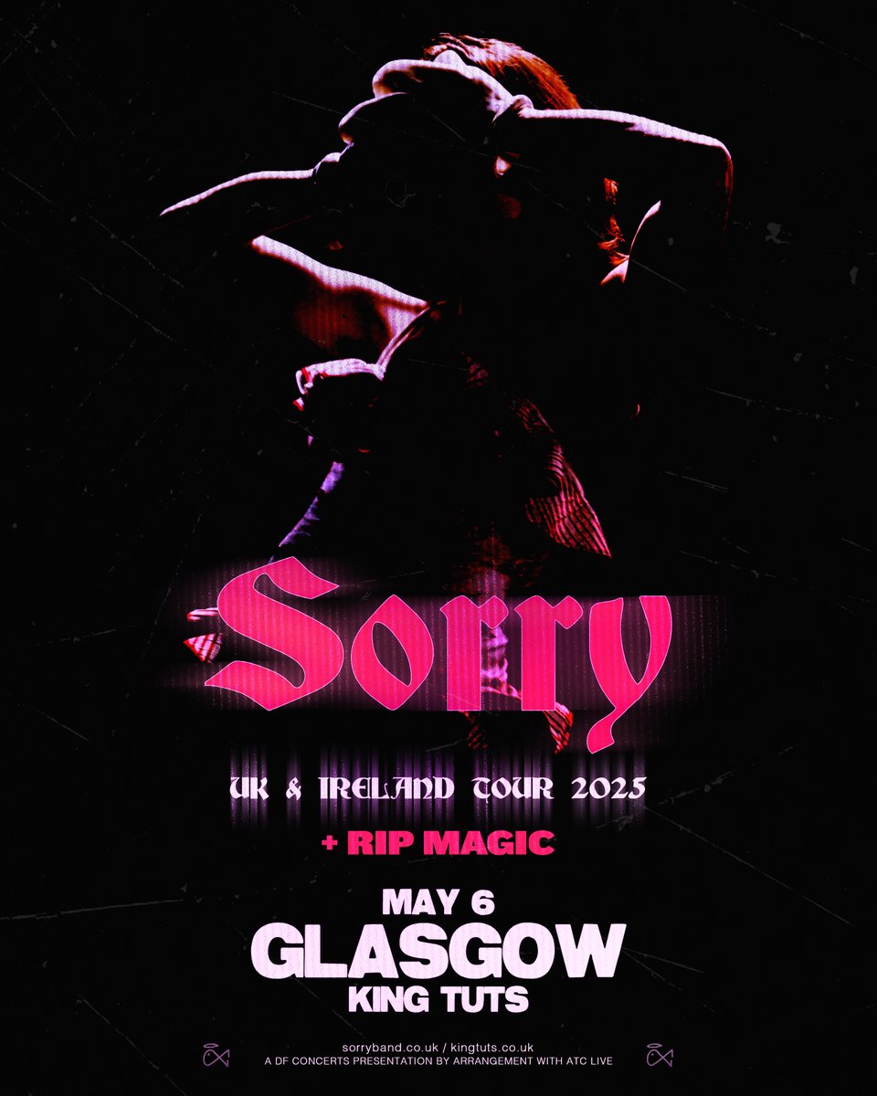 SUPPORT ADDED » RIP Magic has just been announced as support for Sorry
King Tut's | 6th May 2025
TICKETS ⇾ ktwwh.co/sorry