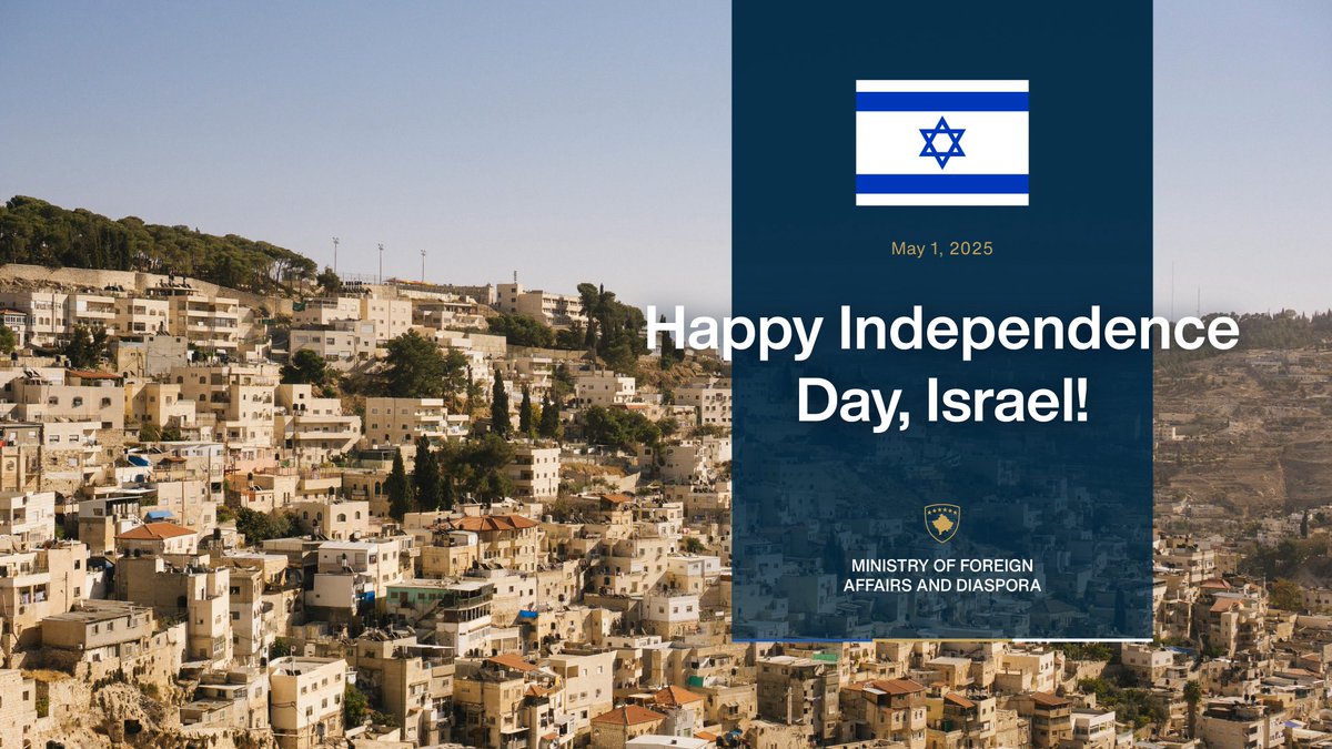 Happy 77th Independence Day to the State of #Israel!

Wishing a joyful Yom Ha’atzmaut to our Israeli friends.