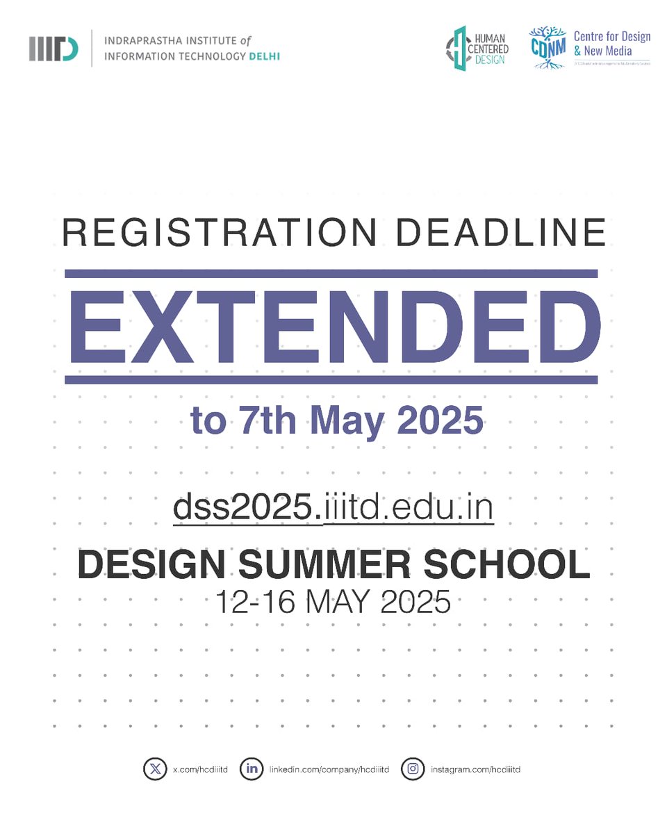 Center for Design and New Media (CDNM), IIIT-Delhi tweet media