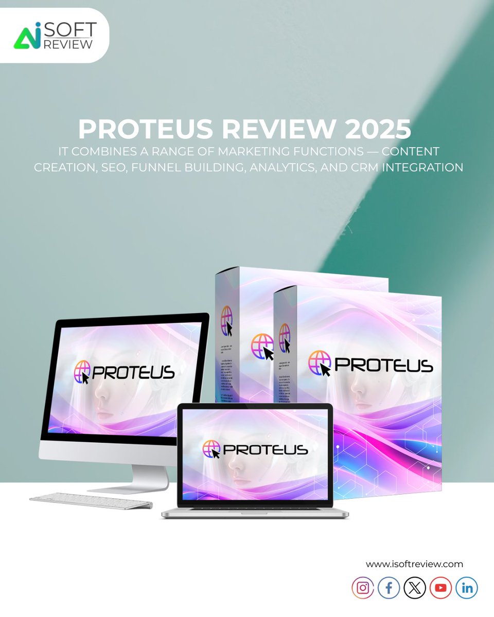 isoft_review's tweet photo. Take your marketing to the next level with Proteus 2025! This all-in-one AI platform blends content creation, SEO, funnel building, analytics, and CRM integration to supercharge your strategy. Ready to dominate your niche? Dive into the full review at https://t.co/ad109pY6vO https://t.co/kZdIUVRuRC