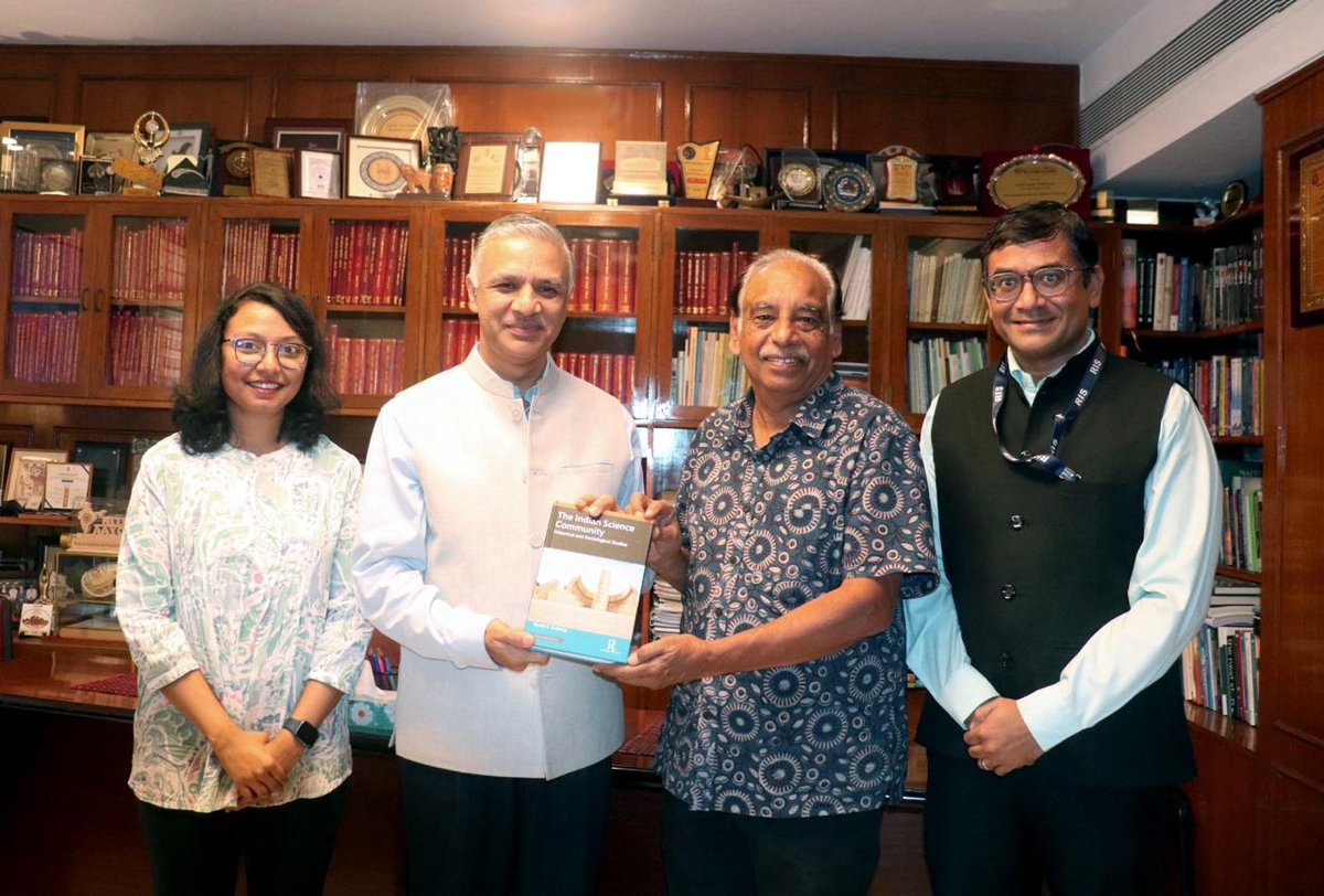 RIS (@ris_newdelhi) on Twitter photo It was a great pleasure to host Prof. <a href="/VenniKrishna/">venni v krishna</a> and receive his latest book 'The Indian Scientific Community: Historical and Sociological Studies.'
<a href="/Sachin_Chat/">Sachin Chaturvedi</a> It was a great pleasure to host Prof. <a href="/VenniKrishna/">venni v krishna</a> and receive his latest book 'The Indian Scientific Community: Historical and Sociological Studies.'
<a href="/Sachin_Chat/">Sachin Chaturvedi</a>