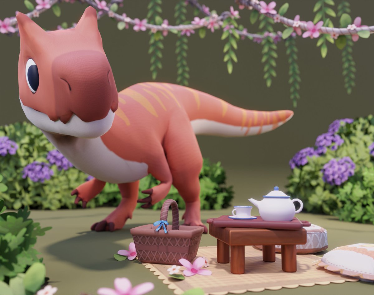 A dino friend, so big and bright 🦖
With eyes that held a playful light 🌈
Through fields of green, in sunny May 🌞
They chased the butterflies all day! 🦋