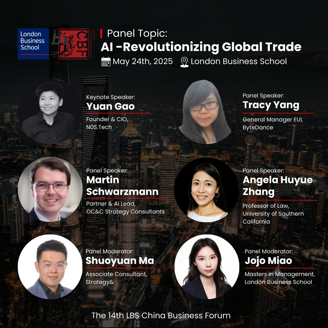 lbscbf's tweet photo. 🚀 Join us for an exclusive panel event exploring China’s rise as a global AI powerhouse! Discover how China is shaping the future of artificial intelligence through state-driven initiatives, strategic investments, and cutting-edge infrastructure. https://t.co/JtUTY8Ulkf