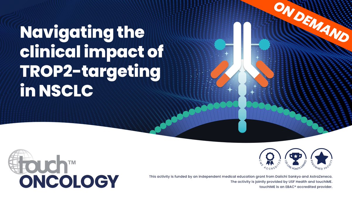 touchONCOLOGY (@touchoncology) on Twitter photo 🎥 On demand:Expert insights on TROP2-targeted ADCs in #NSCLC from #ELCC2025!
Join Profs. Garassino, Naidoo & Planchard as they discuss:
✅ Latest trial data
✅ Biomarker challenges
✅ Side-effect management
📺 touchoncologyime.org/trop2-adc-nscl…
<a href="/marinagarassino/">Marina Garassino</a> <a href="/DrJNaidoo/">Jarushka Naidoo</a> <a href="/dplanchard/">d.planchard</a> 🎥 On demand:Expert insights on TROP2-targeted ADCs in #NSCLC from #ELCC2025!
Join Profs. Garassino, Naidoo & Planchard as they discuss:
✅ Latest trial data
✅ Biomarker challenges
✅ Side-effect management
📺 touchoncologyime.org/trop2-adc-nscl…
<a href="/marinagarassino/">Marina Garassino</a> <a href="/DrJNaidoo/">Jarushka Naidoo</a> <a href="/dplanchard/">d.planchard</a>