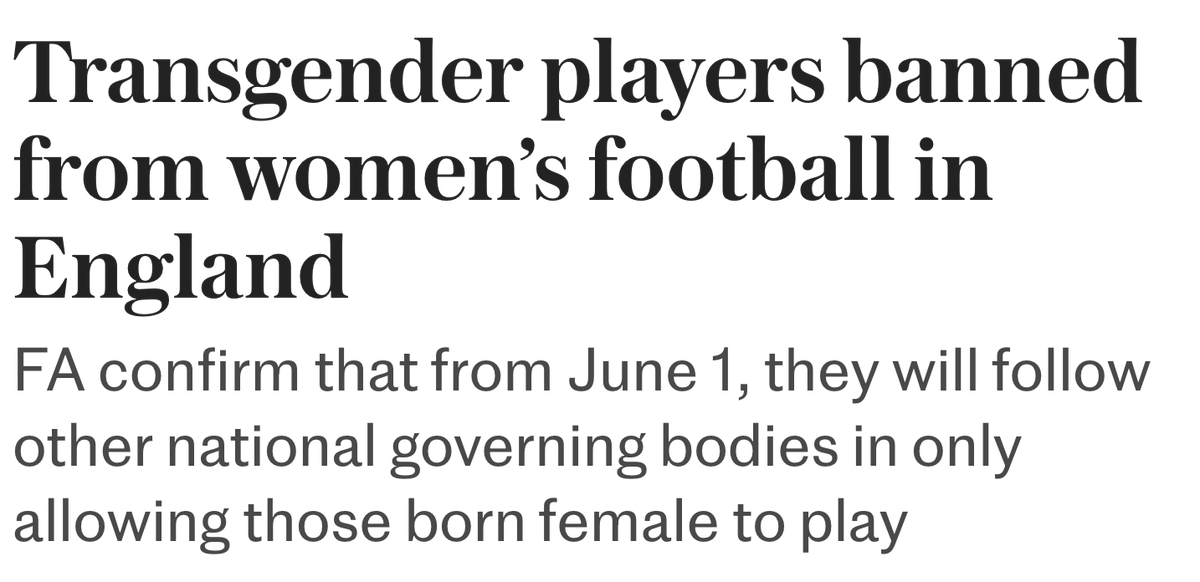 RupertLowe10's tweet photo. Common sense, and a decision I fully support - quite ludicrous it has taken so long for logic to prevail.

Keep men out of women's sport. https://t.co/J7SrN1f0Oy