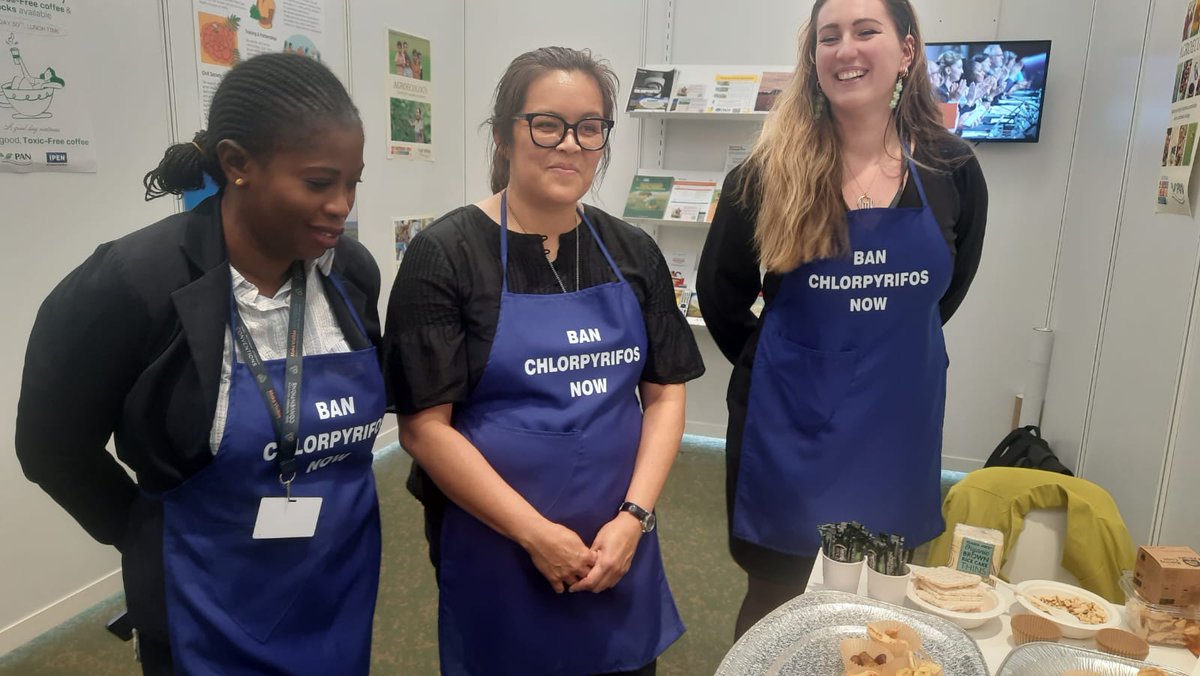 "At #BRSCOPs2025 in Geneva, the Pesticide Action Network (PAN) and IPEN hosted a toxic-free cafe, offering delegates a unique opportunity to indulge in Chlorpyrifos-free coffee and snacks while learning about the hazardous pesticide's risks. 
#BRS2025COPs
#banchlorpyrifos