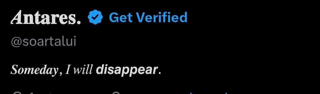 /: sepertinya harus ganti bio supaya tidak menghilang terus.