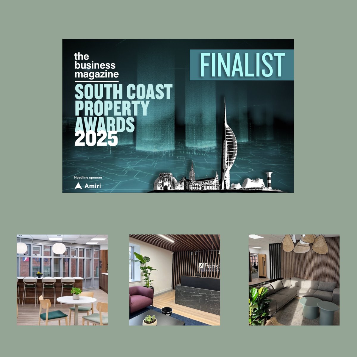 ParisSmithLLP's tweet photo. We're super excited to be a finalist in the Business Magazine's South Coast Property Awards 2025 for the work we have done on our refit of our flagship office at No 1 London Road Southampton.
Good luck to all the finalists!
#finalist #modernoffice #officerefit #happyworkplace https://t.co/oMqwl8iT2A