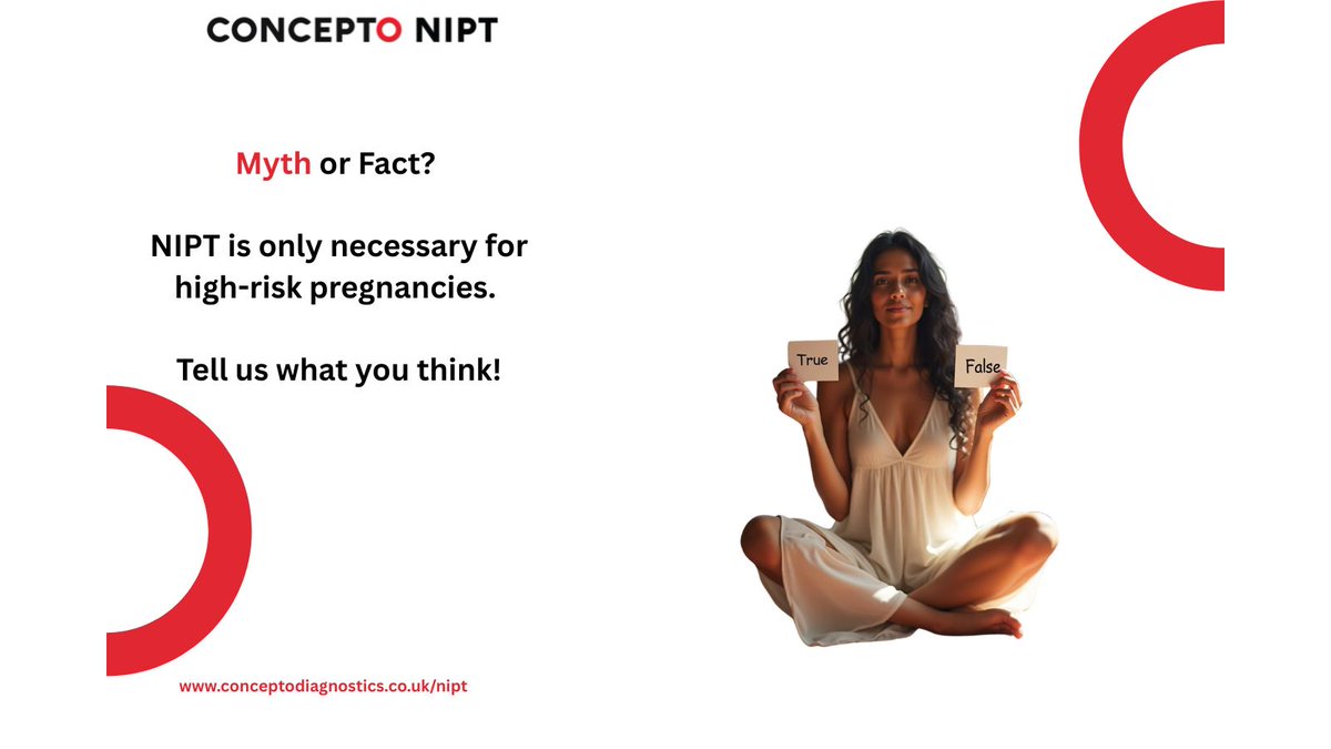 Myth -  NIPT is only necessary for high-risk pregnancies. 
Fact - NIPT is for all pregnant women irrespective of age or risk profile.
#PregnancyMyths #NIPTFacts #InformedDecisions #BabyHealth #nipt