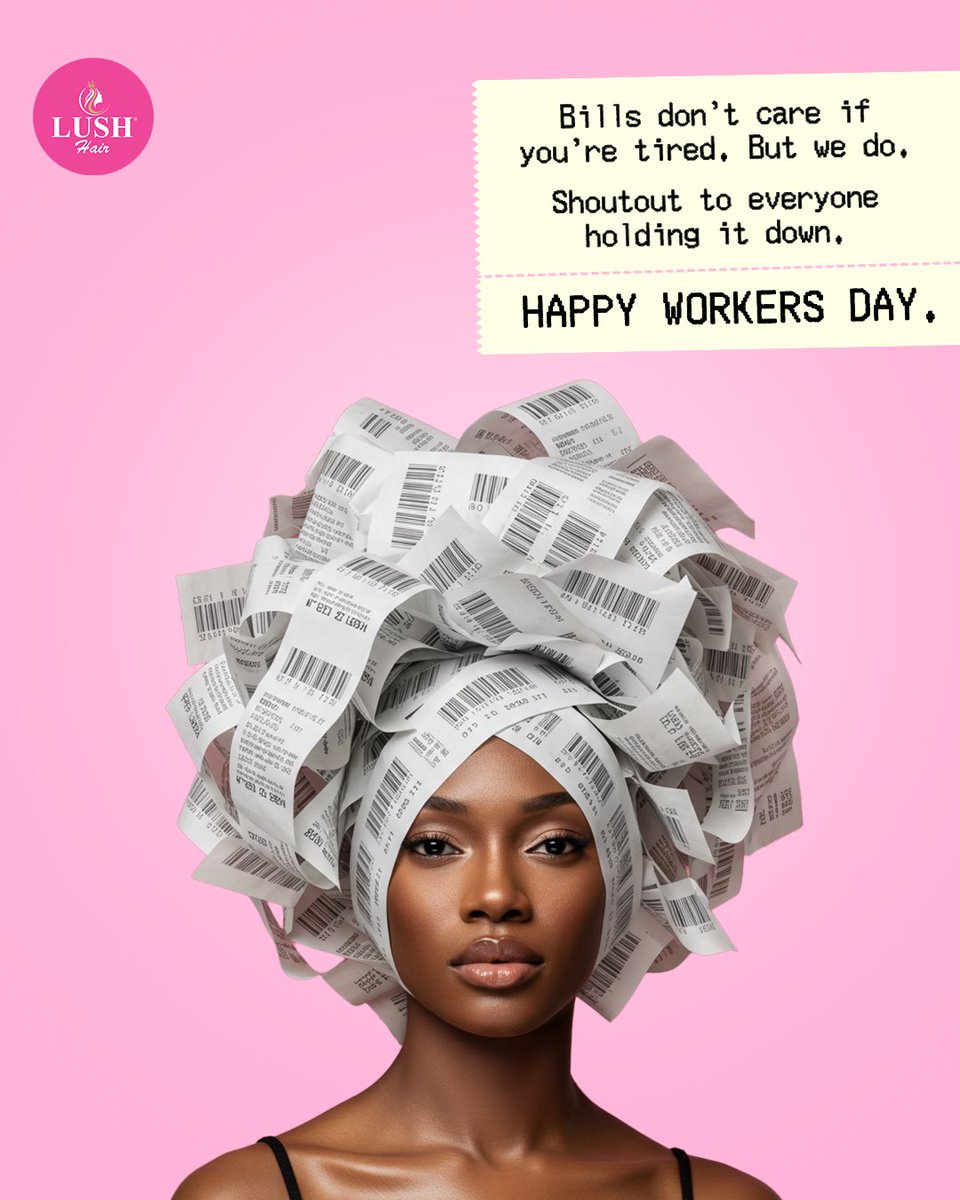 lushhairnigeria's tweet image. To everyone holding it down, day in, day out we see you.🫶

Today, let your hair down and relaxxx, you’ve more than earned it.🥰

Happy Workers’ Day from Lush Hair.

#LushHair
#BeConfident
#HappyWorkersDay