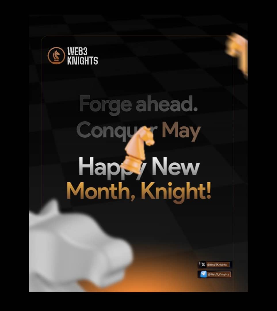 Web3Knights's tweet photo. We started on a good note but took a short break.

Now we're back.

Happy new month, Knights. https://t.co/eAiHF0HvJ0