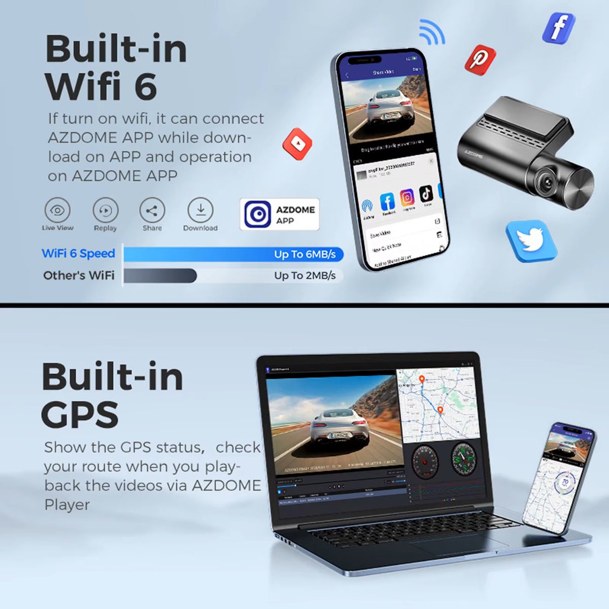 R7OYAL's tweet photo. 【4G】AZDOME S17 Pro Dash Cam 1440P مدمج بنظام تحديد المواقع و4G Cat1 Wifi 6 Car DVR التحكم الصوتي الذكي 24H وضع وقوف السيارات بطاقة 64 جيجابايت مجانية
السعر الآن: SAR 154.01 (السعر الأصلي SAR 308.06,  50% إيقاف)
🔗انقر واشتري: https://t.co/5ieTSuZvt8 https://t.co/9u8yLksKzw