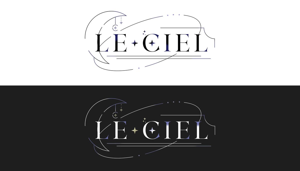 Batsu3_vrc's tweet photo. 【ご依頼】
昊ちゃんからご依頼いただき「 LE-CIEL 」のロゴ制作させていただきました✨

神秘的な夜空をイメージし、繊細なロゴに仕上げました。ご依頼ありがとうございました🌙✨  #BatsuDesign https://t.co/SHvPfqgJlo