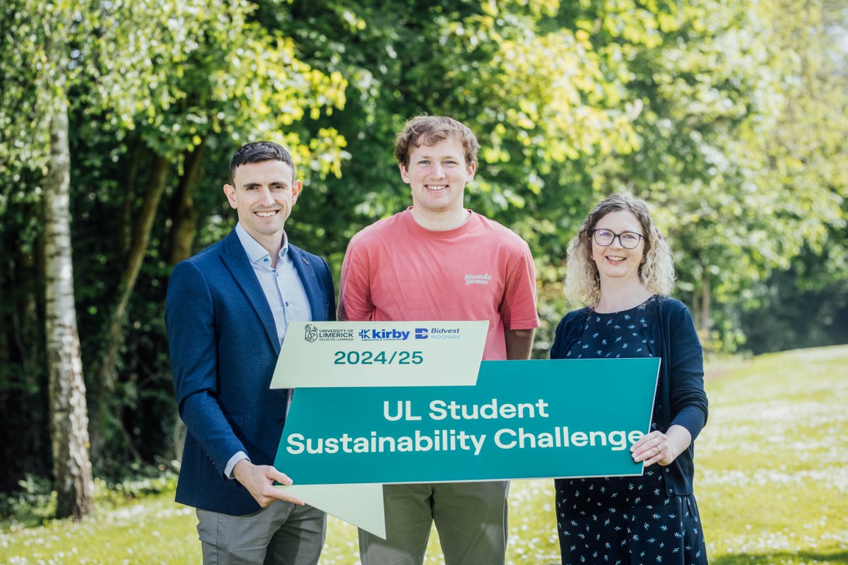 KirbyGroupEng's tweet photo. Kirby was proud to sponsor the @UL Sustainability Challenge 2025, with Jason Doherty, Head of Sustainability, joining the judging panel.
Congratulations to James Organ, overall winner for his documentary on native wildlife on the UL campus.
#Sustainability #ReachYourPotential https://t.co/c9LoZLfsl0