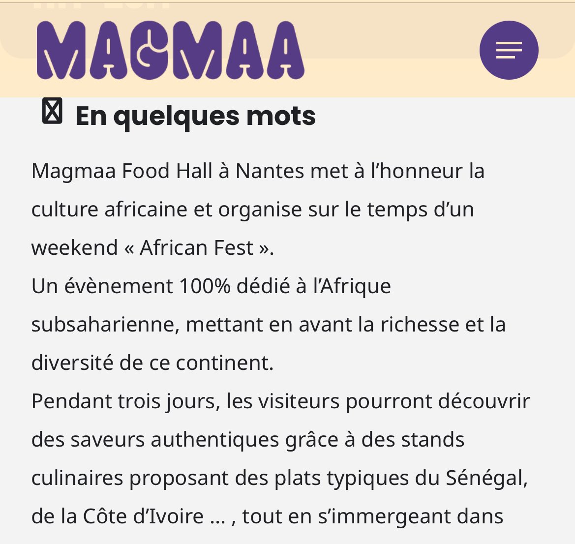 Liste non exhaustive des festivals organisés régulièrement à Nantes. Comme si on avait besoin de ça en plus pour qu’un « parfum d’Anatolie » flotte sur Nantes. 

Vous remarquerez l’indécence du festival soudanais organisé suite au viol d’une femme commis par… des soudanais. 🙂