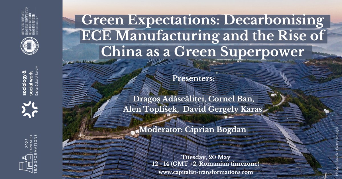 I look forward to presenting my initial findings on the extent to which the East Central European automotive industry's turn to electrification depends on China on a panel as part of the Capitalist Transformations online conference! capitalist-transformations.com/registration/
