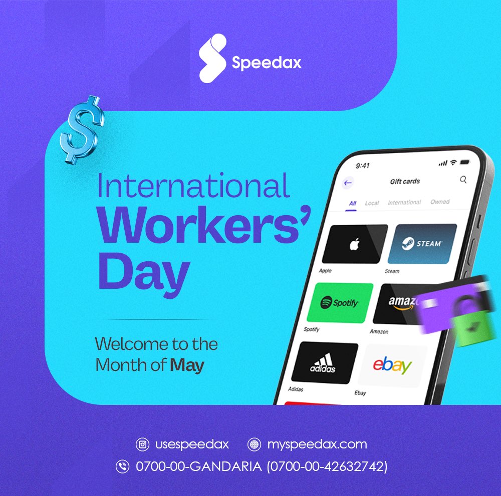 usespeedax's tweet image. This Workers’ Day, we honor the relentless spirit that drives progress. At Speedax, we’re committed to empowering every hustle with seamless financial solutions. Here’s to the builders, the dreamers, and the doers. Happy Workers’ Day!

#SpeedaxEmpowers #WorkersDay2025 #Financial