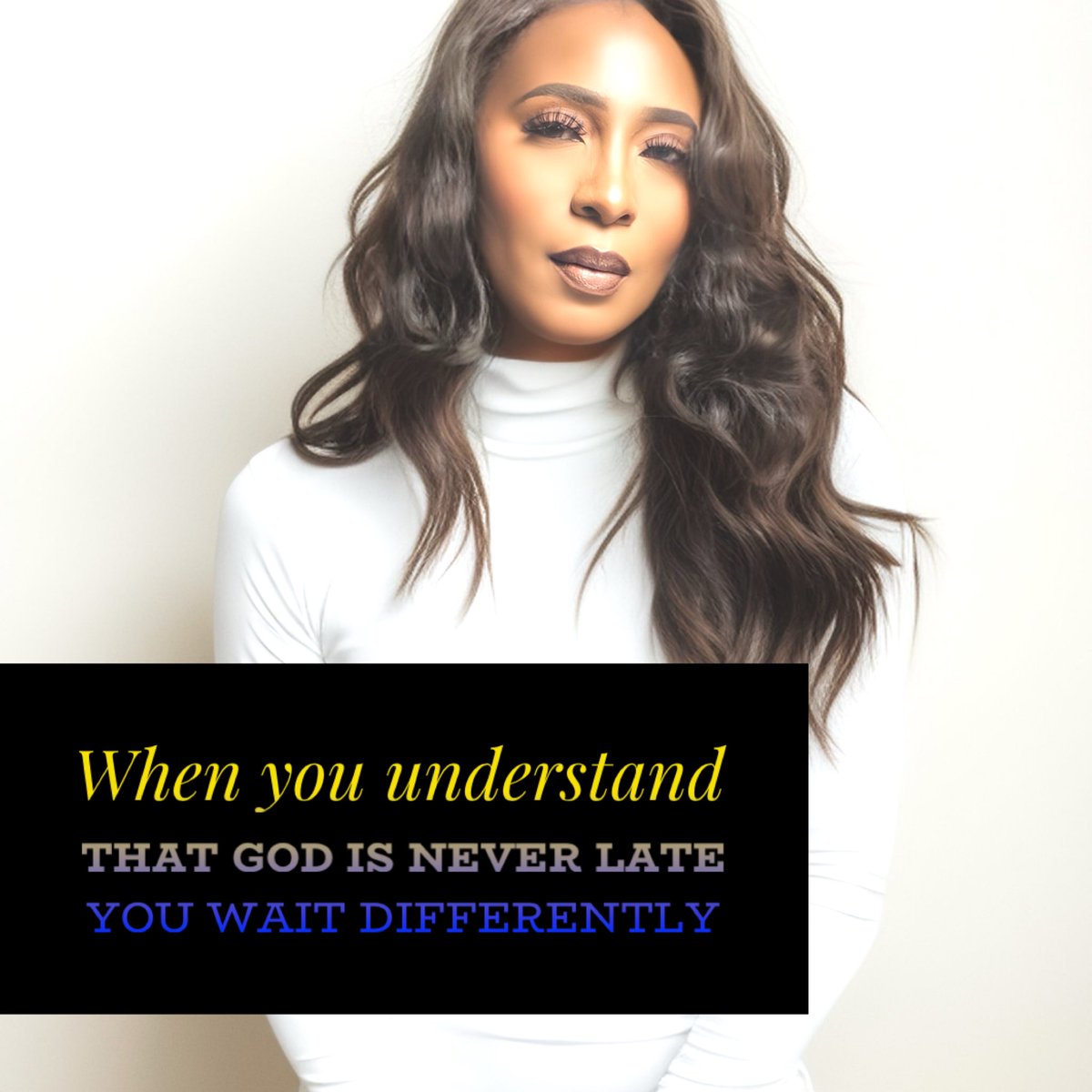 Even if it doesn’t look or feel like it, God is working behind the scenes &amp; elevating your faith in the midst of your ability to “wait right”. HE is gracing you into your next level &amp; victory! When you understand that God is never late,
You wait differently! 
#FaithIsAFocus