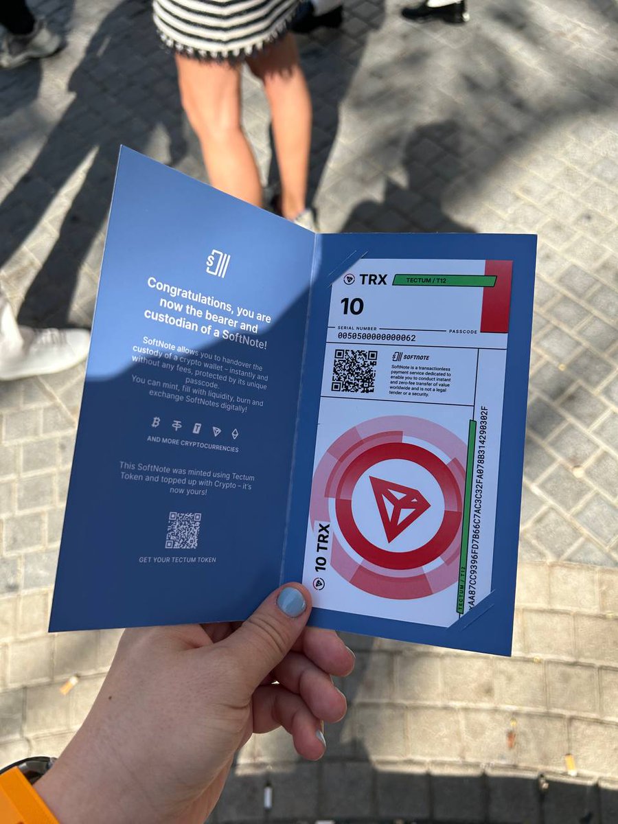 Taking Crypto to the Streets at @token2049 $TRX $TET $BTC #SoftNote
