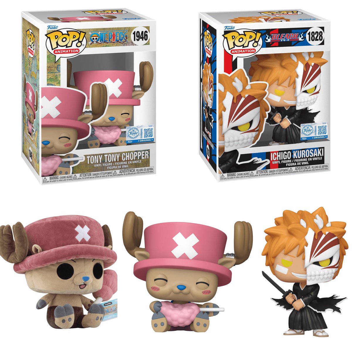 DisTrackers's tweet photo. First look at GameStop exclusive Chopper &amp; Ichigo!
.
Repost @RockOsiris 
#OnePiece #Bleach #Funko #FunkoPop #Collectibles #Collectible #FunkoCollector #FunkoPops #Collector #Toy #Toys #DisTrackers https://t.co/KXoakuHyyG