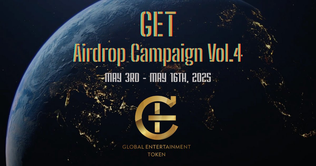 GET_E_inc_JP's tweet image. 🎉【GETエアドロップ第4弾 開催】🎉
上場直前のラストチャンス!
GET Walletを作成&公式Xをフォロー+リポストするだけで、10 GETが必ずもらえます!
応募期間:5/3 9:00~5/17 8:59(日本時間)
詳細・応募はこちら👇
global-entertainment-token.org/ja/news/airdro…