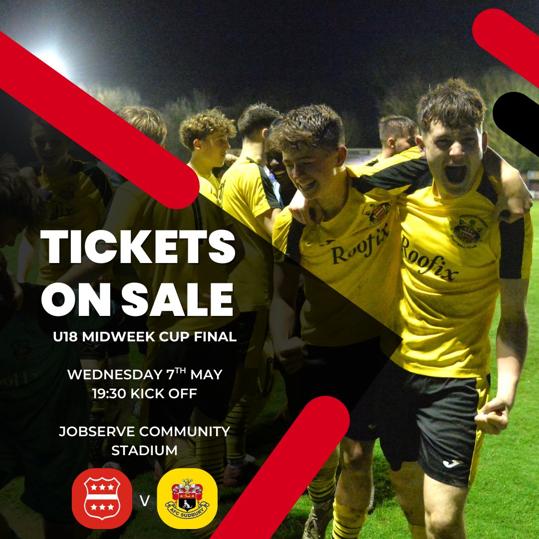 NMAcademy1's tweet image. 🏆All Eyes on This One 🏆
Needham Market U18 🆚 AFC Sudbury U18
Cup final. Big stage. Massive support needed.
Don’t miss it — the lads needs YOU! 🔴🙌
Purchase tickets - shorturl.at/a19AI