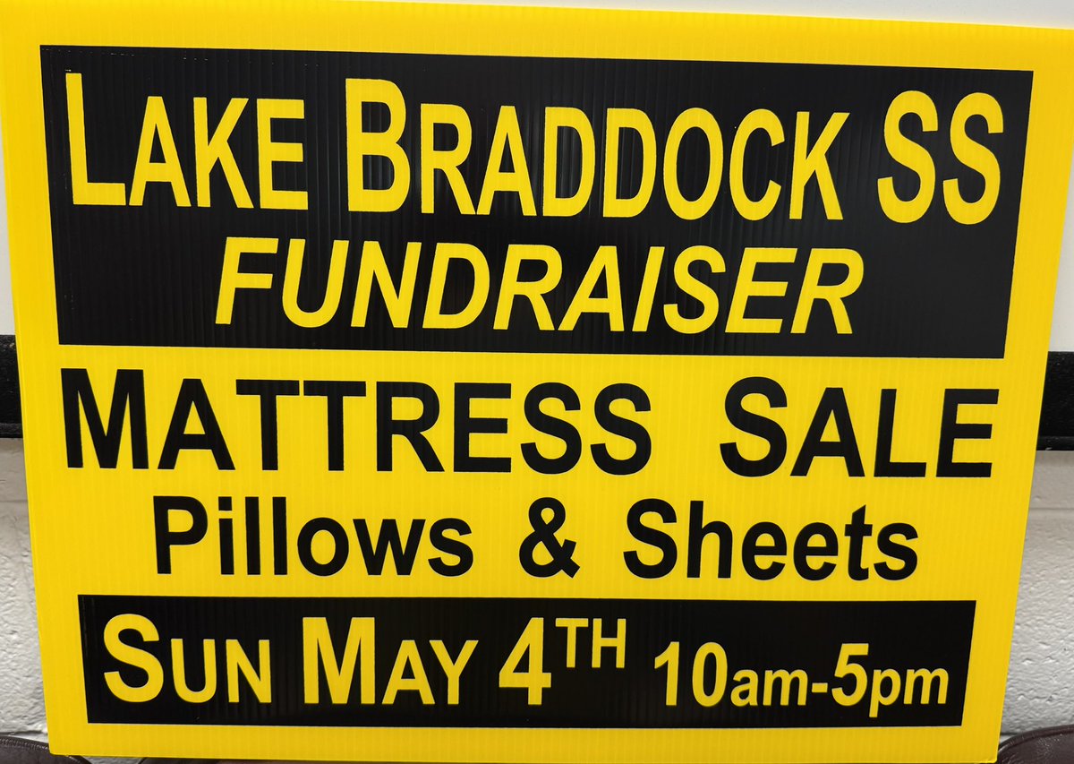 mdoc376's tweet photo. Today we feature @TheRealEB12 @anthony_manikas 
as we prepare for our May 4th @LakeBraddockFB annual mattress sale. 
Wouldn’t you like a great nights sleep?  Come get a new bed. @AthleticLBSS @FCPSLBSS @LBathletic https://t.co/CkFXKQxq0f